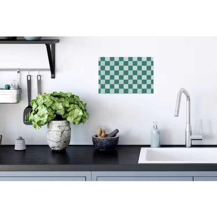 Schaak - Klassiek - Groen Muursticker klein 286 -keuken