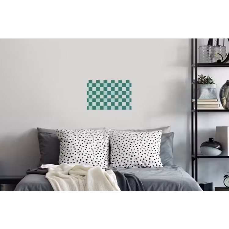 Schaak - Klassiek - Groen Muursticker klein 286 -slaapkamer