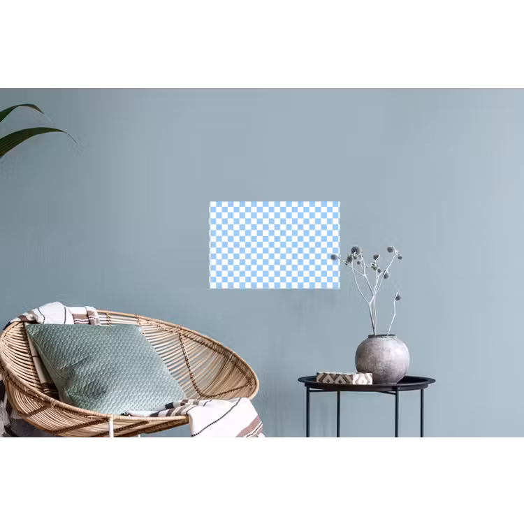 Schaakbord - Klassiek - Blauw Muursticker klein 286 -plant