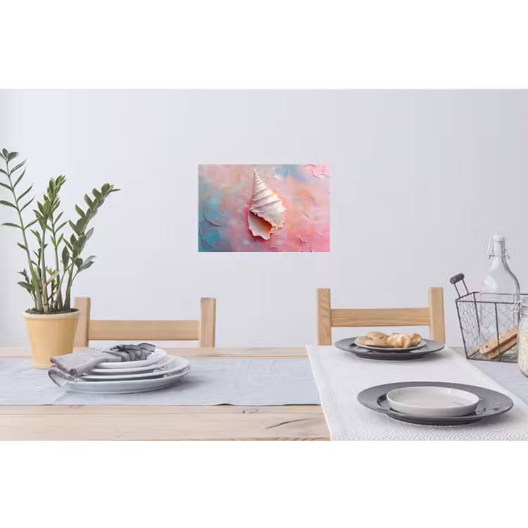 Schelp - Pastel - Pink Muursticker klein -eettafel