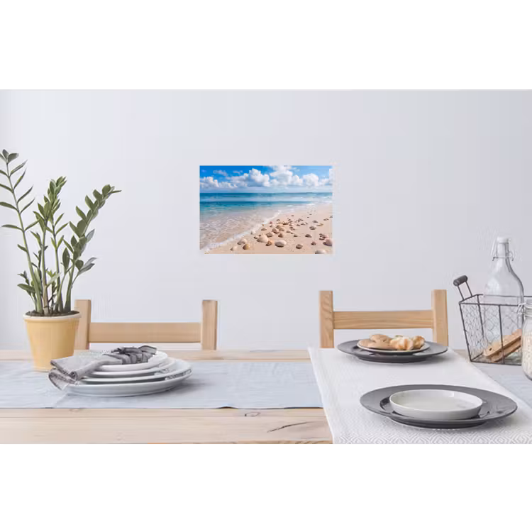 Schelpen - Strand - Natuur - Beige Muursticker klein -eettafel