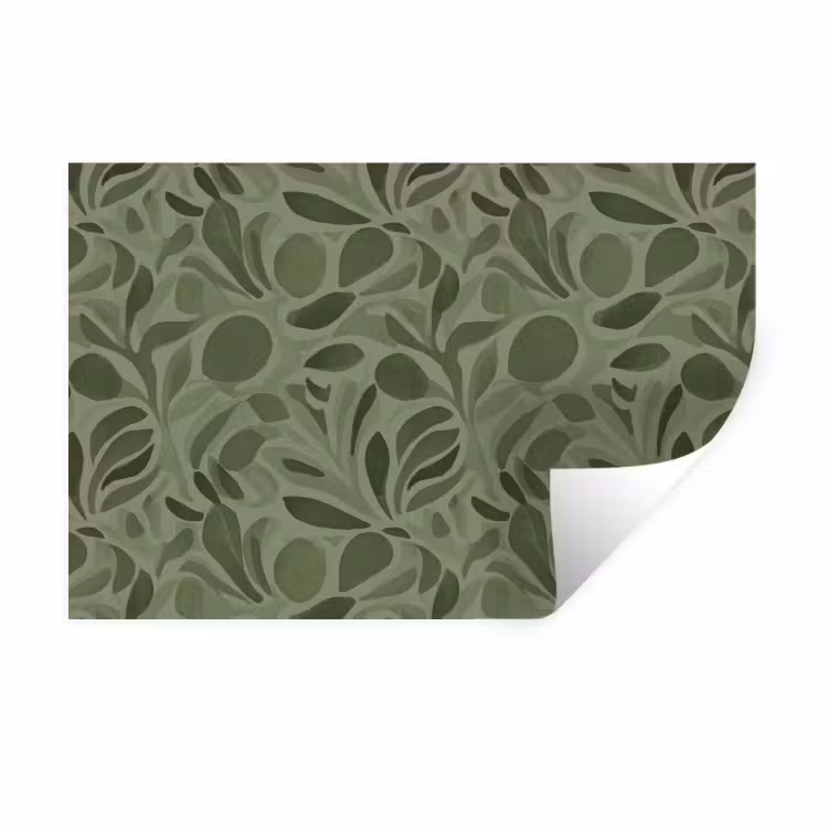 Sereen - Bladeren - Groen Muursticker klein 286 -3d