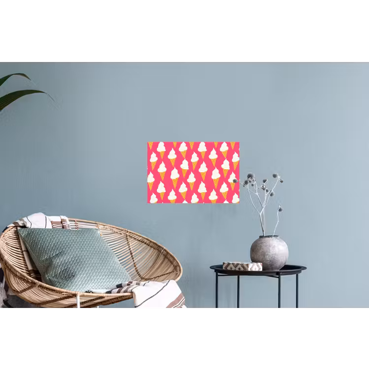Softijs - Horentje - Roze Muursticker klein 286 -plant