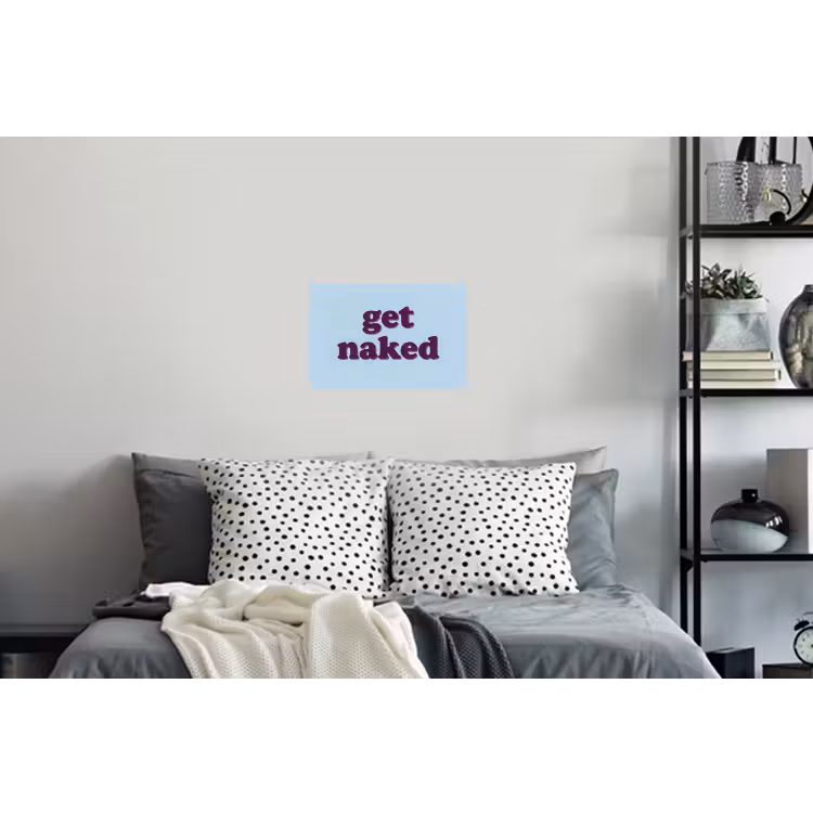 Speels - Boodschap - Blauw Muursticker klein -slaapkamer
