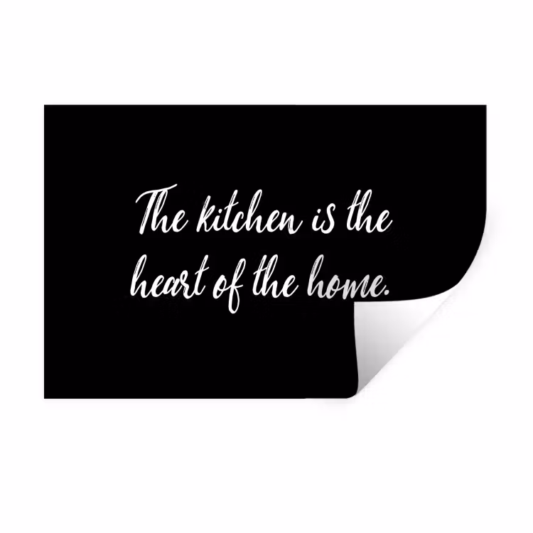Spreuken - Koken - Thuis - The kitchen is the heart of the home - Quotes Muursticker klein -3d