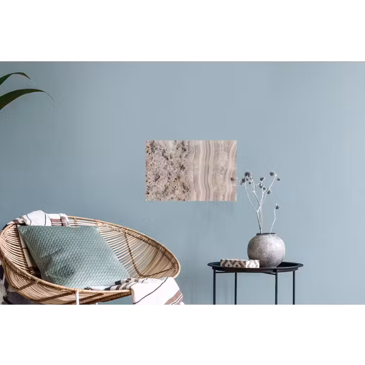Steen - Textuur - Abstract - Beige - Wit Muursticker klein -plant