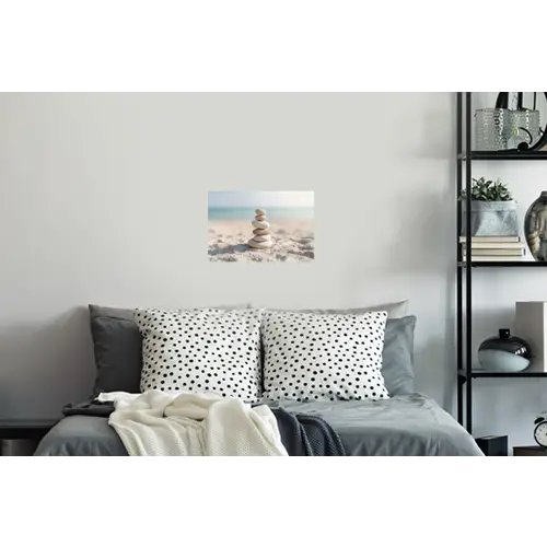 Stenen - Stapel - Zand - Zee Muursticker klein -slaapkamer