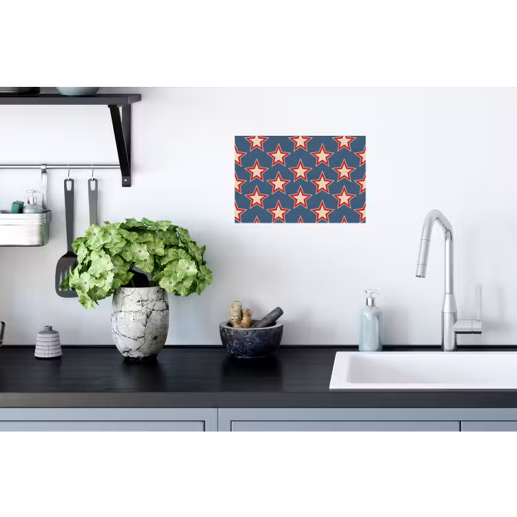 Ster - Klassiek - Blauw Muursticker klein 286 -keuken