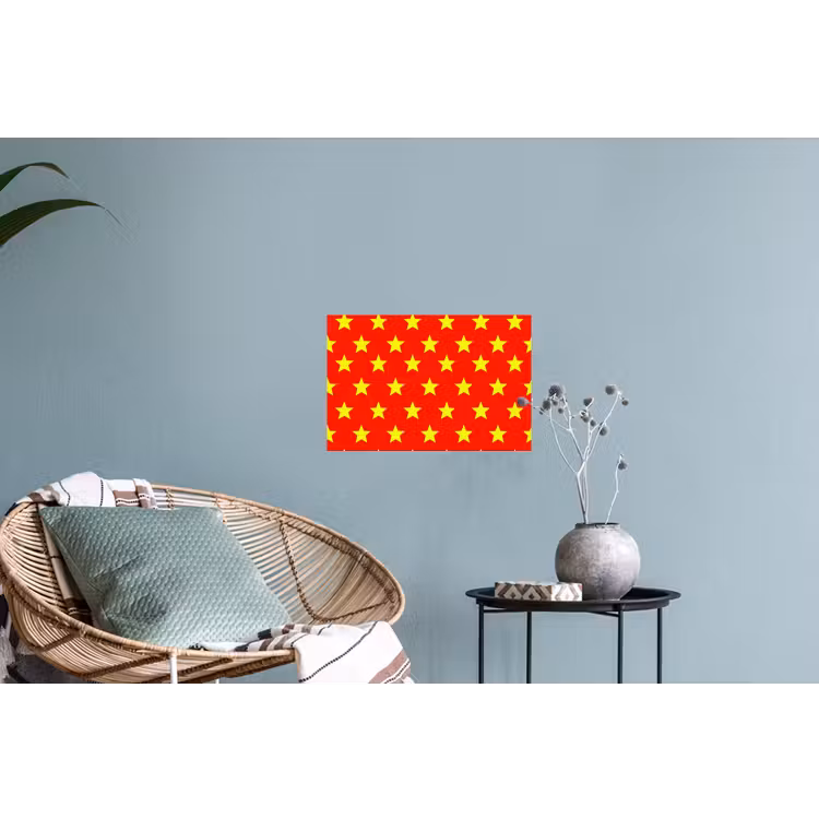 Ster - Patroon - Geel Muursticker klein 286 -plant