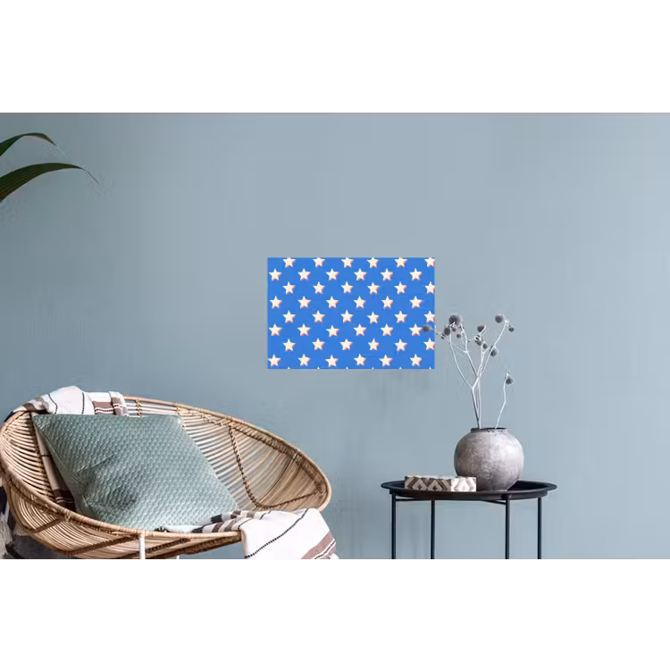 Sterren - Patroon - Blauw Muursticker klein 286 -plant