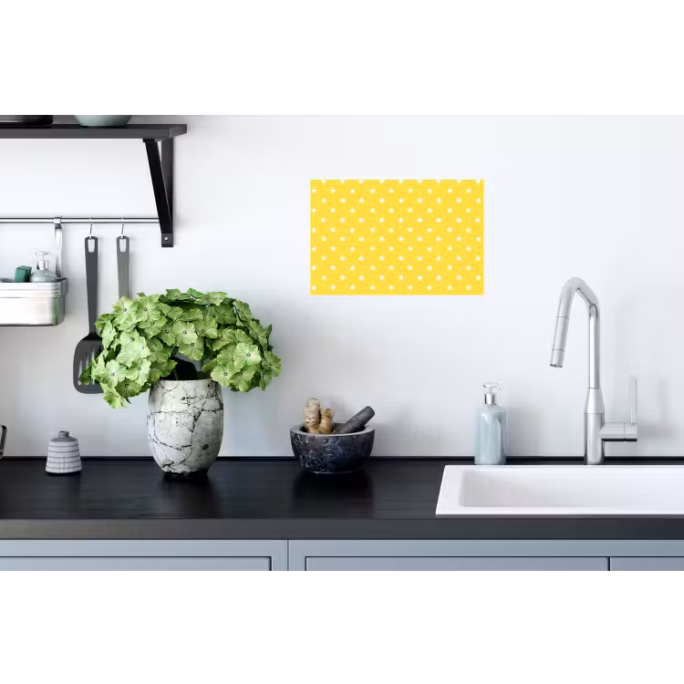 Sterren - Patroon - Minimalistisch - Geel Muursticker klein 286 -keuken