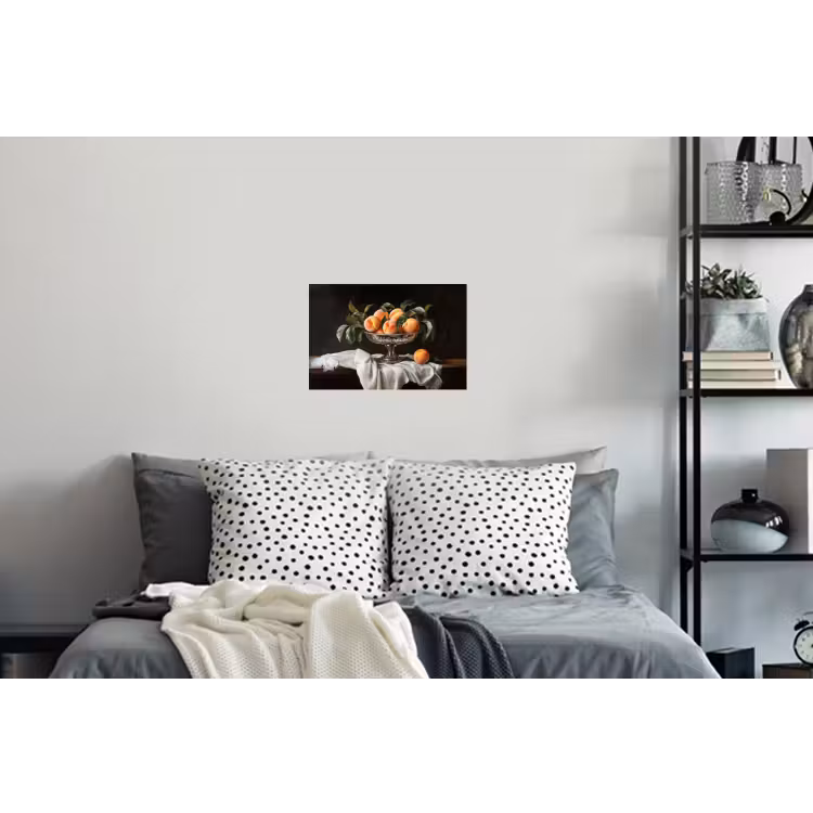 Stilleven - Perziken - Vintage Muursticker klein -slaapkamer