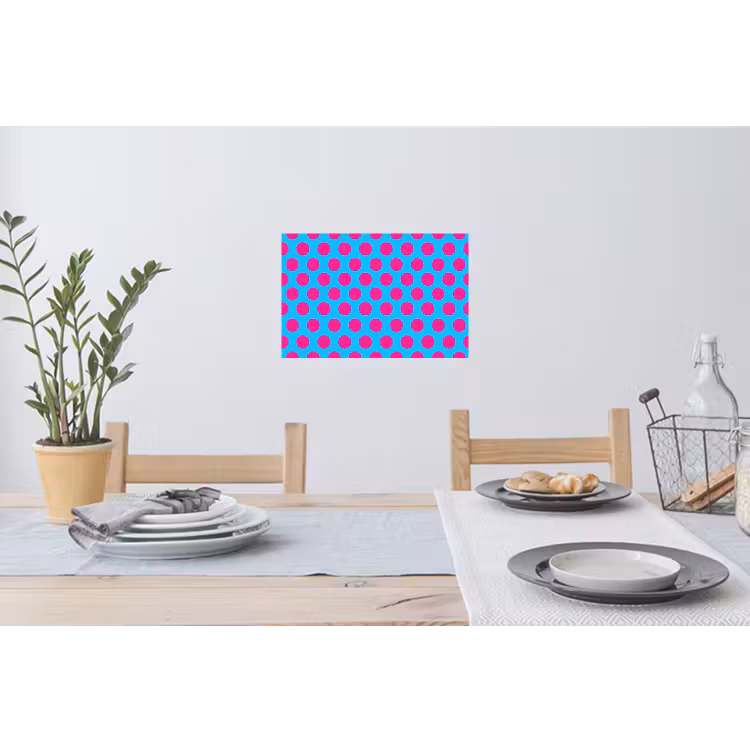 Stippen - Klassiek - Roze Muursticker klein 286 -eettafel
