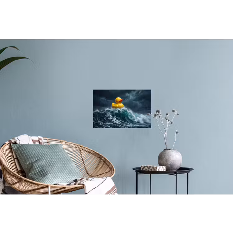 Storm - Badeend - Golven Muursticker klein -plant