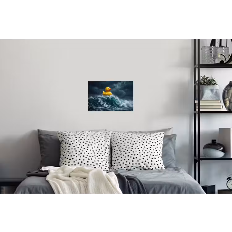 Storm - Badeend - Golven Muursticker klein -slaapkamer