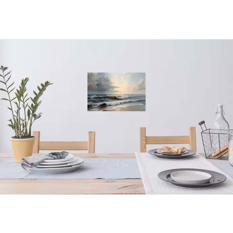 Strand - Zee - Zonsondergang Muursticker klein -eettafel