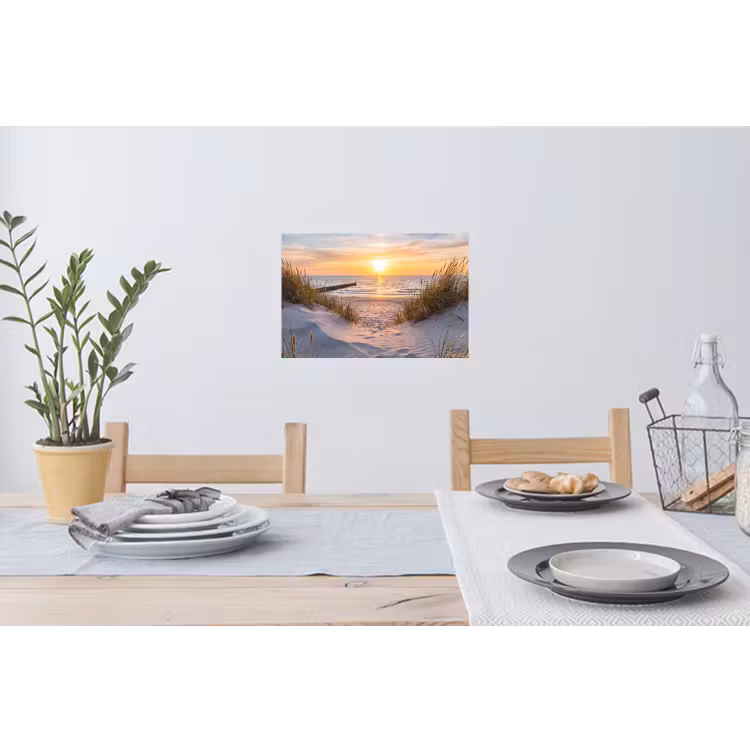 Strand - Zonsondergang - Natuur - Landschap Muursticker klein -eettafel