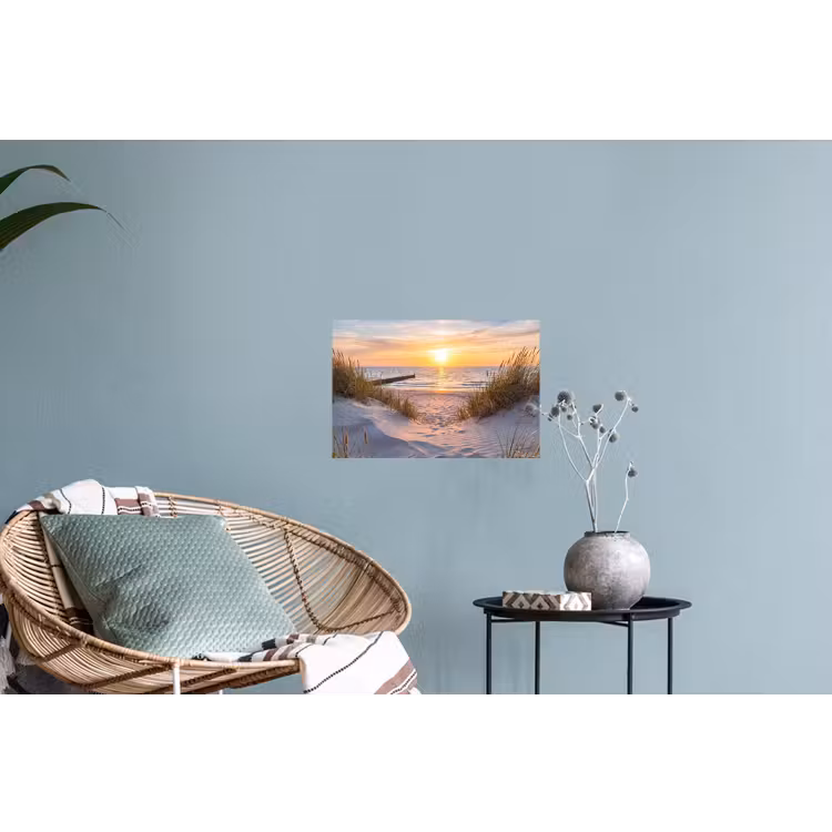 Strand - Zonsondergang - Natuur - Landschap Muursticker klein -plant