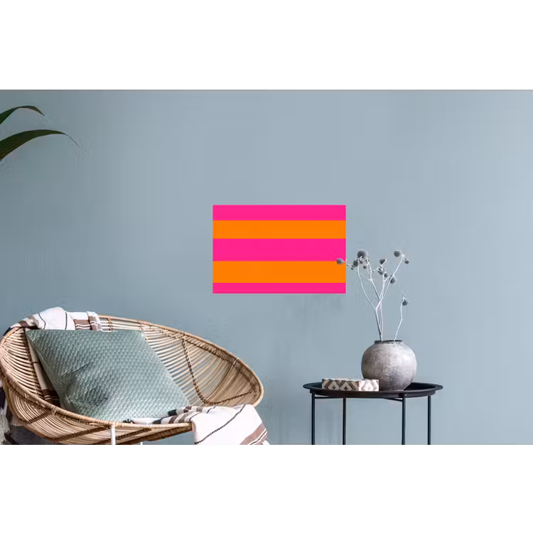 Strepen - Horizontaal - Roze Muursticker klein 286 -plant