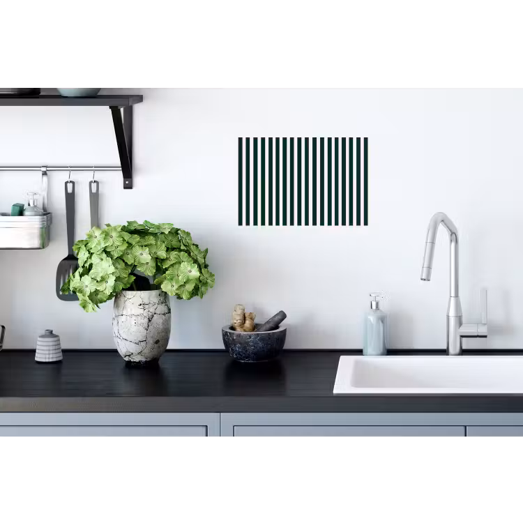 Strepen - Klassiek - Groen Muursticker klein 286 -keuken