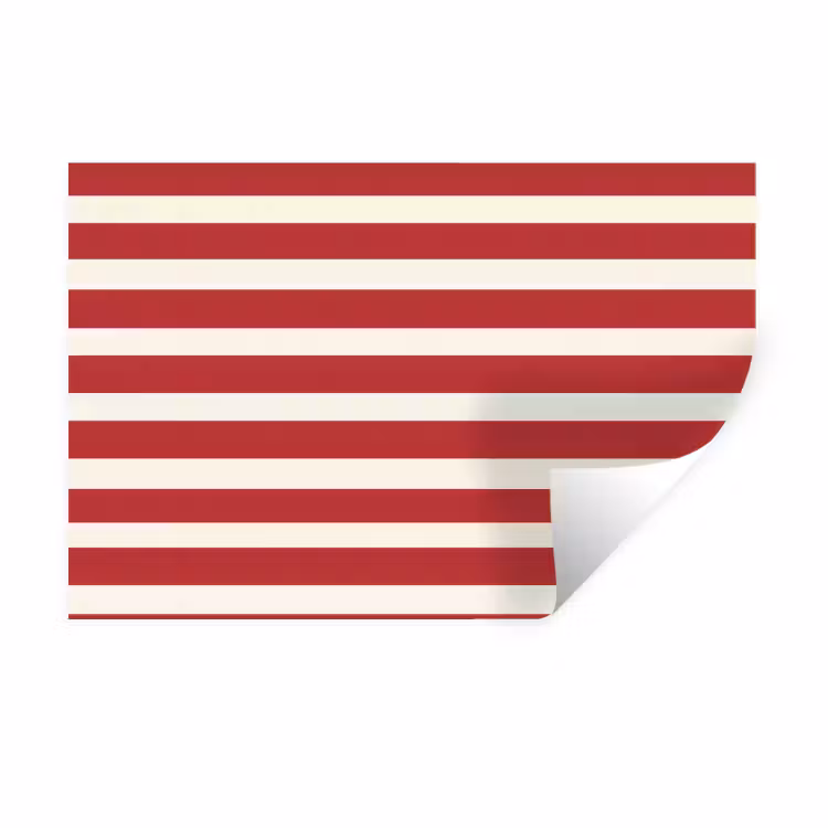 Strepen - Patroon - Rood Muursticker klein 286 -3d