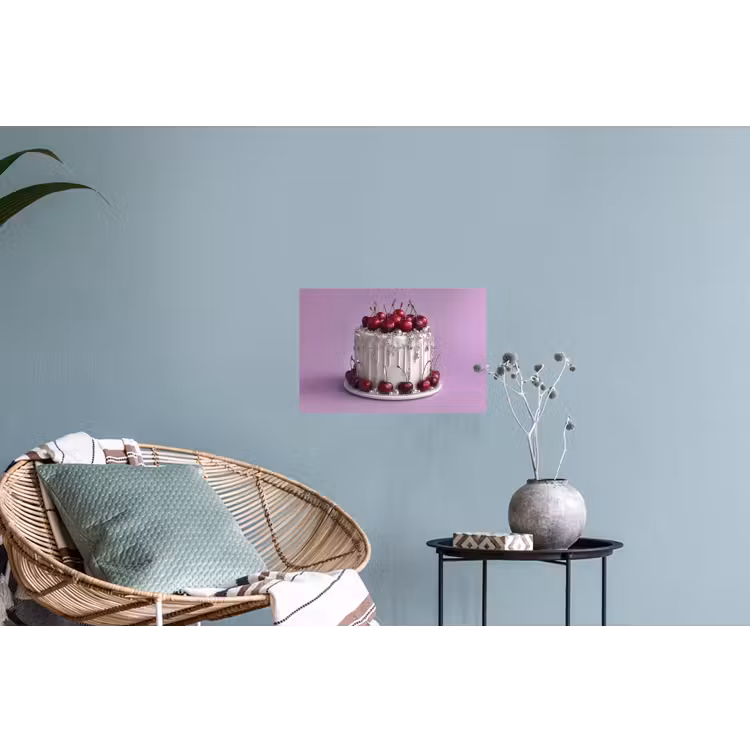 Taart - Kersen - Juwelen - Rood Muursticker klein -plant