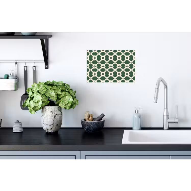 Tegel - Klassiek - Groen Muursticker klein 286 -keuken