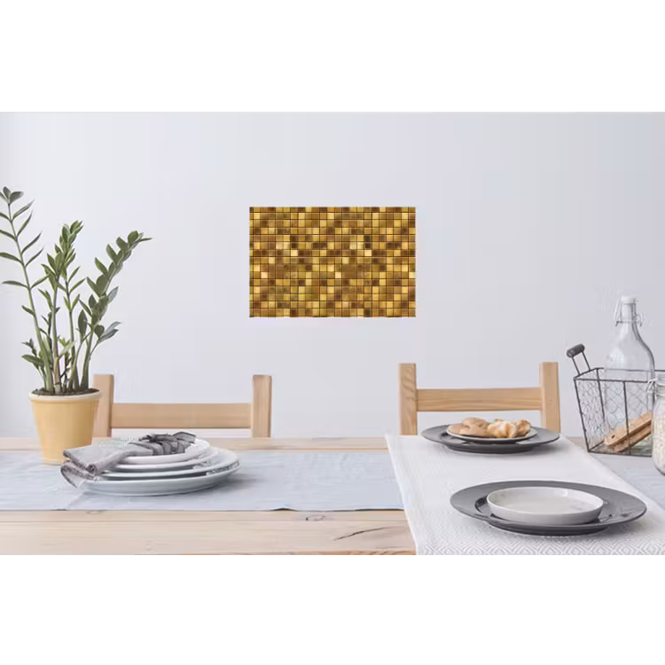 Tegels - Mozaïek - Luxe - Warm Goud Muursticker klein 286 -eettafel