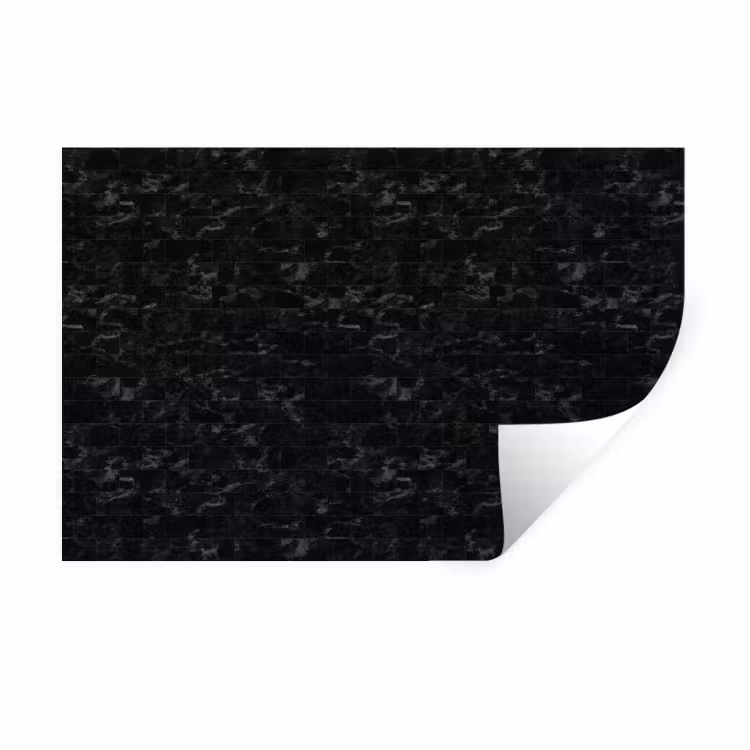 Tegels - Patroon - Marmer - Zwart Muursticker klein 286 -3d