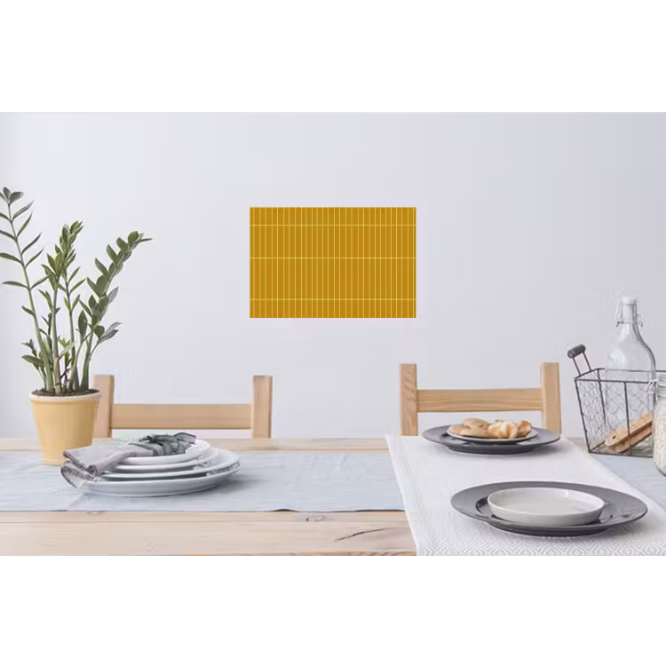 Tegels - Verticaal - Mosterdgeel Muursticker klein 286 -eettafel