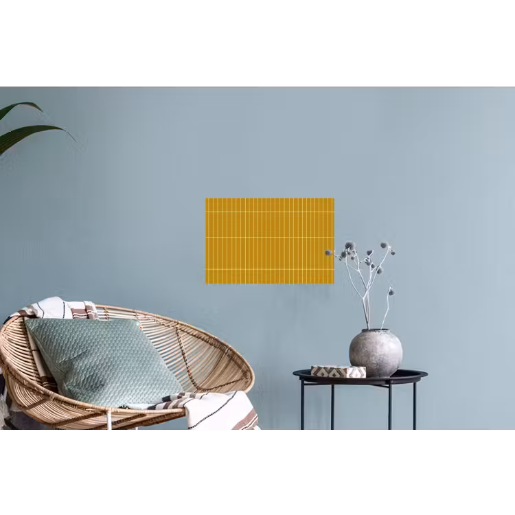 Tegels - Verticaal - Mosterdgeel Muursticker klein 286 -plant
