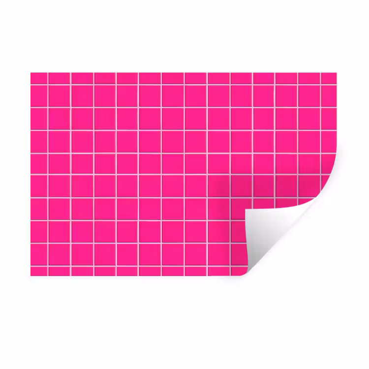 Tegels - Vierkant - Fuchsia Muursticker klein 286 -3d