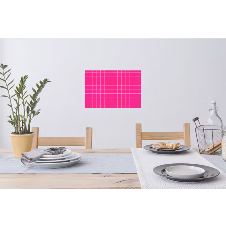 Tegels - Vierkant - Fuchsia Muursticker klein 286 -eettafel