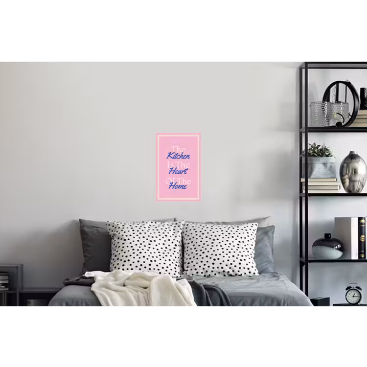 Tekst - Blauw - Keuken - Kader Muursticker klein -slaapkamer