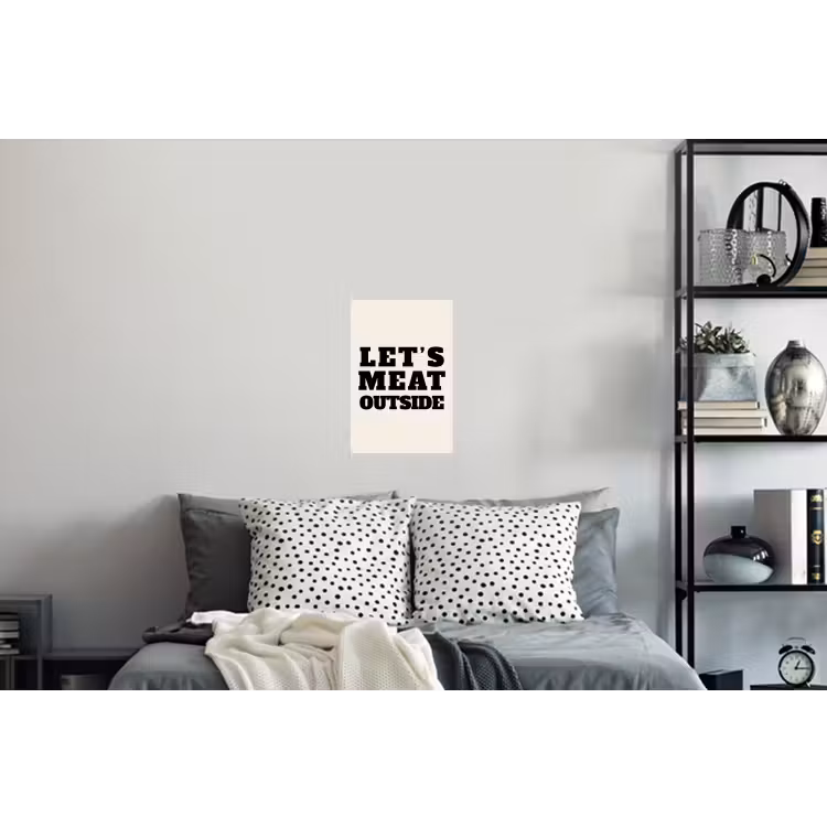 Tekst - Blokletters - Zwart - Vlees Muursticker klein -slaapkamer