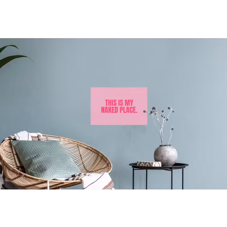 Tekst - Modern - Roze Muursticker klein -plant