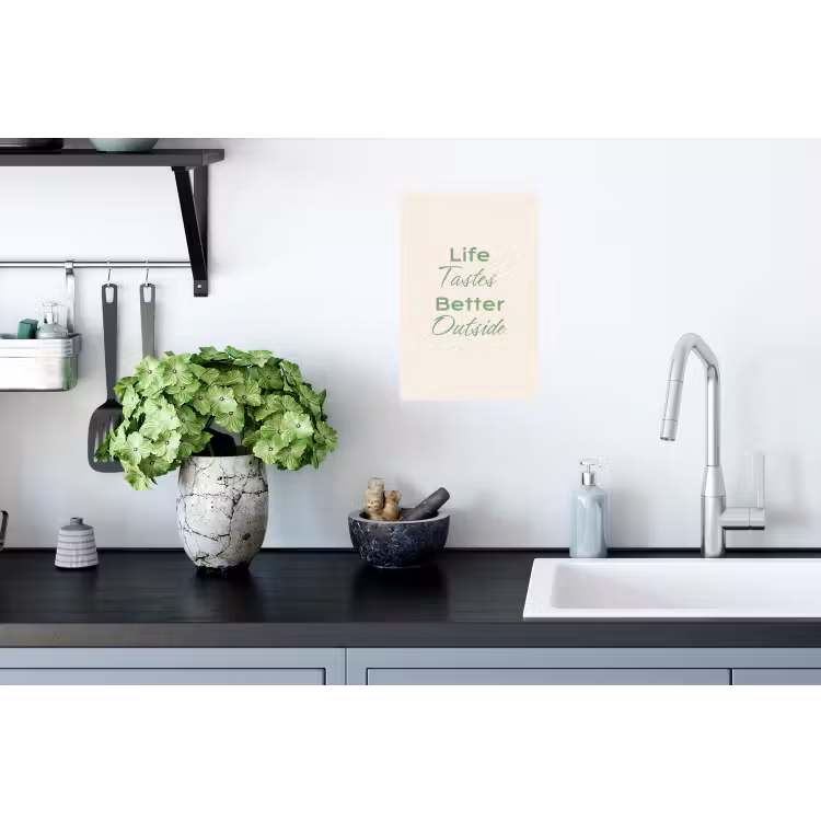 Tekst - Sierlijk - Letters - Groen Muursticker klein -keuken
