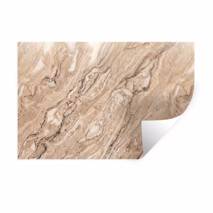 Textuur - Aders - Abstract - Modern - Beige Muursticker klein -3d