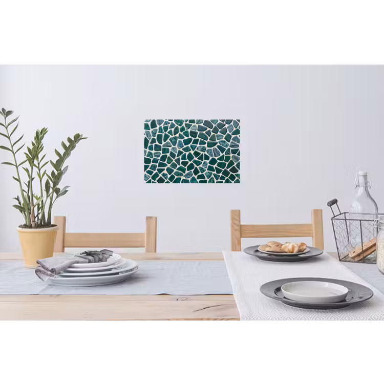 Textuur - Steen - Groen - Abstract - Patroon Muursticker klein -eettafel