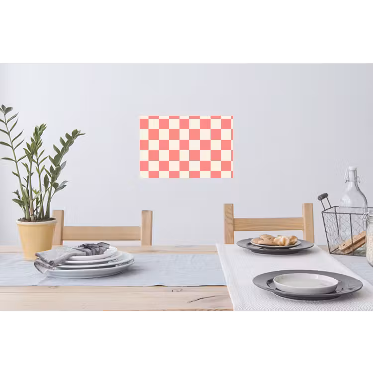 Traditioneel - Patroon - Roze Muursticker klein 286 -eettafel
