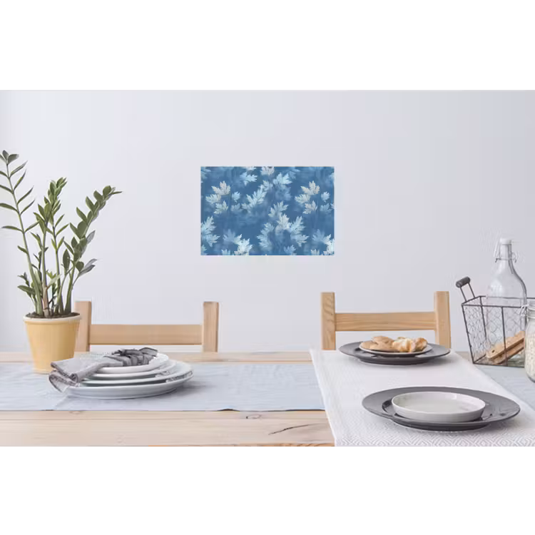 Varen - Botanisch - Patroon - Grijsblauw Muursticker klein 286 -eettafel
