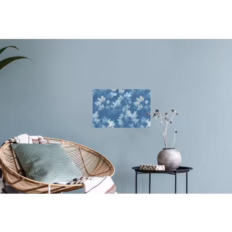 Varen - Botanisch - Patroon - Grijsblauw Muursticker klein 286 -plant