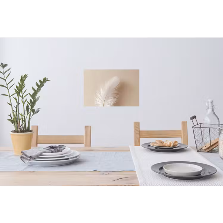 Veer - Minimalistisch - Roze Muursticker klein -eettafel