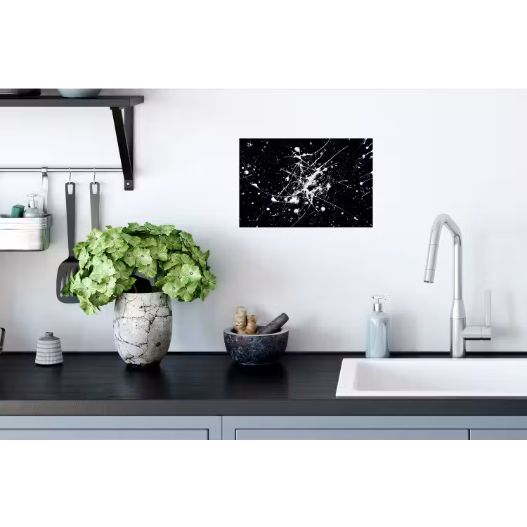 Verfspatten - Wit - Abstract - Explosie Muursticker klein -keuken