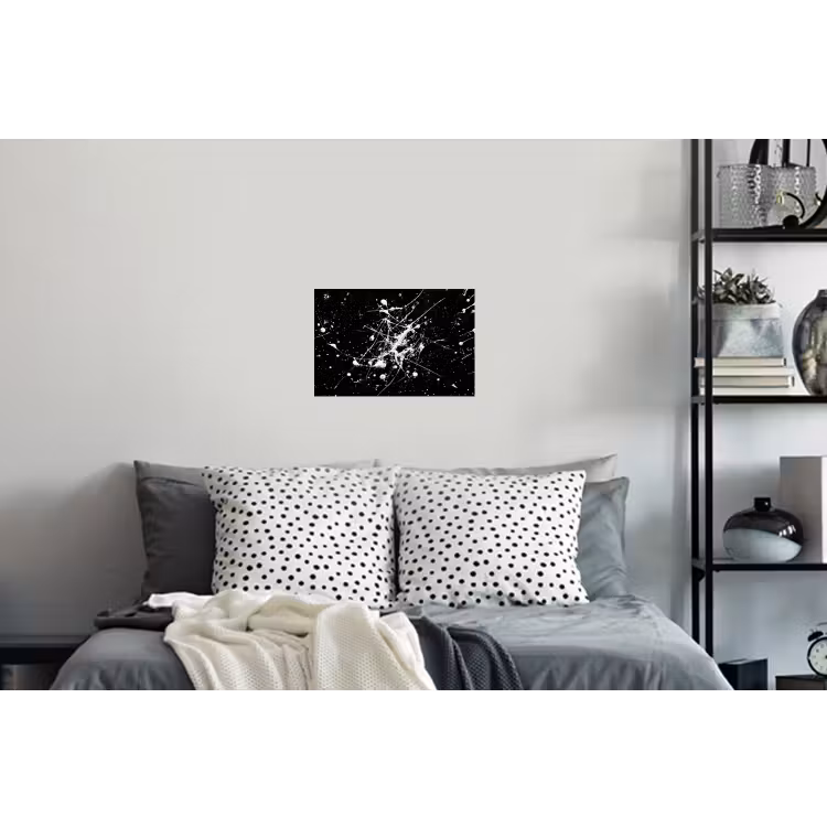 Verfspatten - Wit - Abstract - Explosie Muursticker klein -slaapkamer
