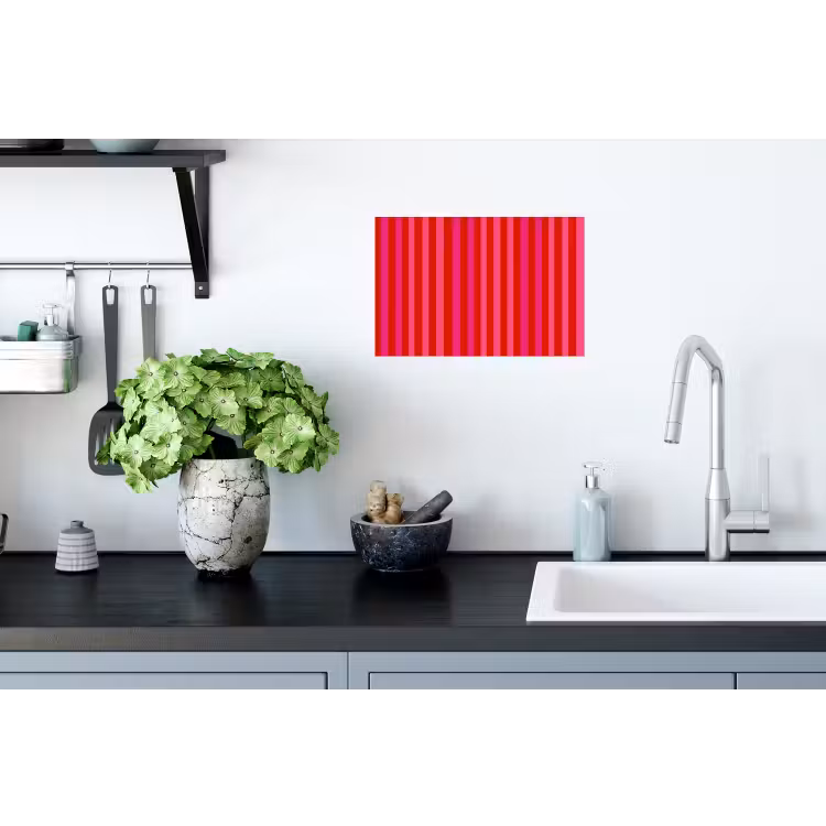 Verticaal - Strepen - Roze Muursticker klein 286 -keuken