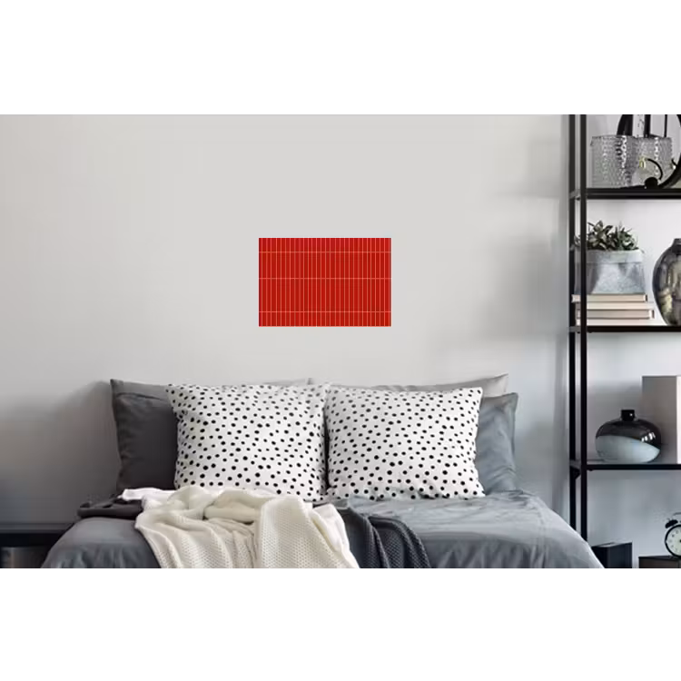 Verticaal - Wandtegel - Helderrood Muursticker klein 286 -slaapkamer