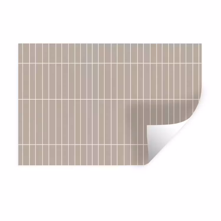 Verticaal - Wandtegel - Licht Beige Muursticker klein 286 -3d