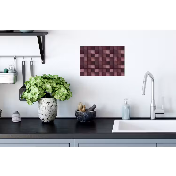 Vierkant - Tegel - Patroon - Paars Muursticker klein 286 -keuken