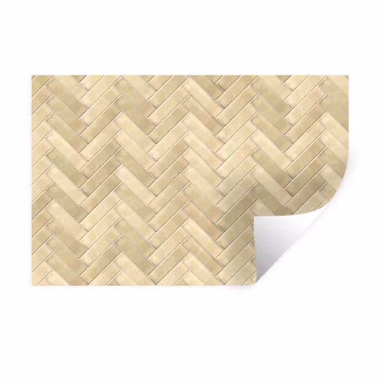 Visgraat - Tegel - Zand Muursticker klein 286 -3d